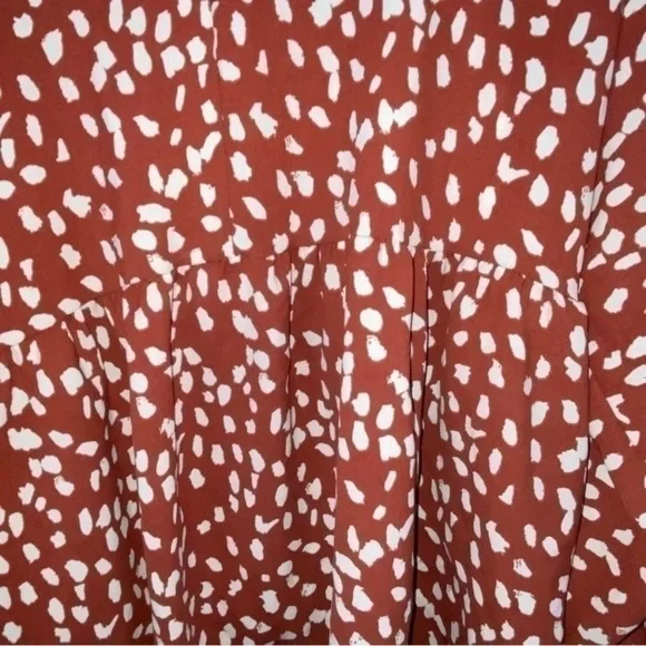 Entro Rust Red Dot Blouse - Picture 4 of 6